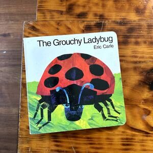 Vintage 1999 Eric Carle The Grouchy Ladybug Baby Board Book